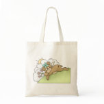 Sleeping Teddy Bear Tote Bags