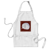 Sleeping Treasure White Cat Aprons