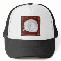 Sleeping Treasure White Cat Hats