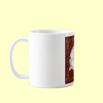 Sleeping Treasure White Cat mugs