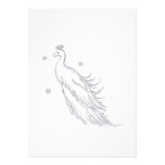 Sleeping White Peacock Invitations