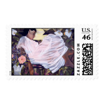Sleeping with my finch... postage by Sonya_Fe1952 Sleeping with my finch... postage