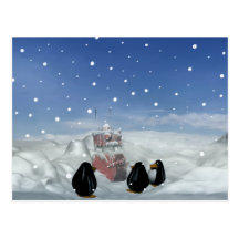 Sleeping with the Penguins Postcard
