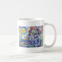 Sleepless Man With Ruler mugs
