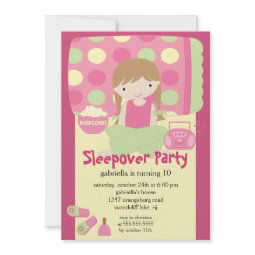 Sleepover Birthday Party Inviation invitation