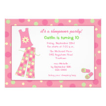 Sleepover Birthday Party Invitation