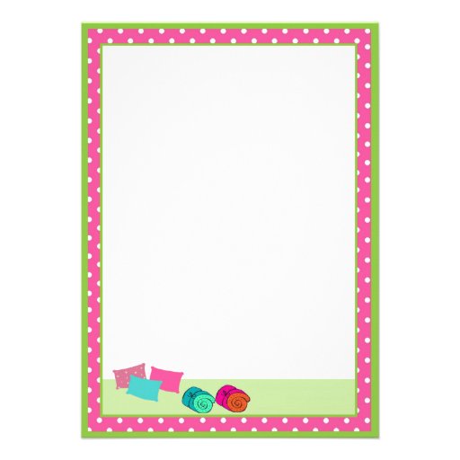 Sleepover Brunett Personalized Invite