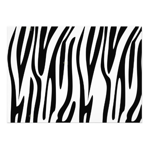 Sleepover Zebra Print Birthday Party Invitations