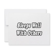 Sleeps Well With Others invitations by Funny_MoFo_Shirts Sleeps Well With Others invitations