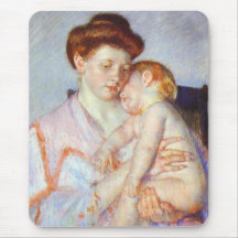 Sleepy Baby. c. 1910, Mary Cassatt Mousepad