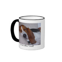 Sleepy Basset Hound mugs