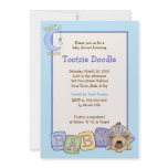 Sleepy Bear 5x7 Baby Shower Invitation
