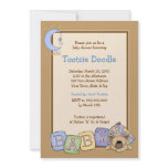 Sleepy Bear 5x7 Baby Shower Invitation