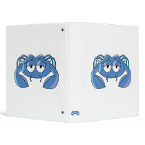 sleepy blue crab vinyl binder