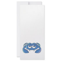sleepy blue crab rack card
