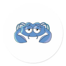 sleepy blue crab stickers by doonidesignsanimals sleepy blue crab stickers