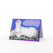 Sleepy Bunny Easter Card