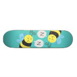 Sleepy Cartoon Bumblebee Custom Skate Board