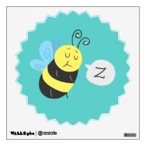 Sleepy Cartoon Bumblebee wall decals