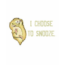 Sleepy Cartoon Hamster Snoozin' T-Shirt