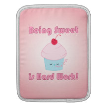 Sleepy Cupcake and Cherry Kawaii iPad Sleeve