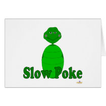 Sleepy Green Turtle Slow Poke cards