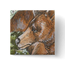 Sleepy Grizzly Bear buttons