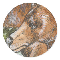 Sleepy Grizzly Bear stickers