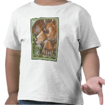 Sleepy Grizzly Bear t-shirts