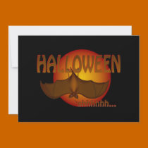 Sleepy Halloween Bat invitations