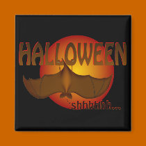 Sleepy Halloween Bat magnets