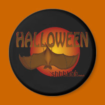 Sleepy Halloween Bat magnets
