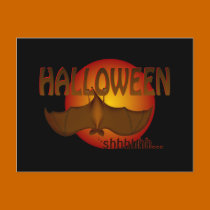Sleepy Halloween Bat postcards