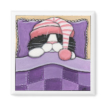 Sleepy Head - Cat Magnet