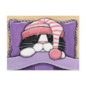 Sleepy Head - Cat Postcard