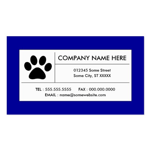 sleepy head rottweiler business card templates (back side)