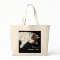 Sleepy Kitty Tote Bag by dollargrafix Sleepy Kitty Tote Bag