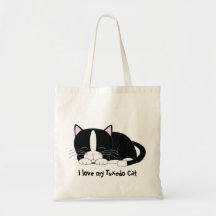 Sleepy Kitty {Tuxedo} Bags