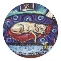 Sleepy Labradr in Seattle stickers by zadajeanne Sleepy Labradr in Seattle stickers