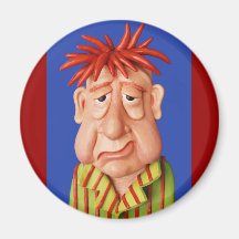 Sleepy Man Refrigerator Magnet