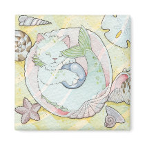 Sleepy mercat square magnet magnets
