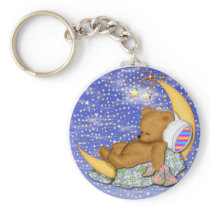 Sleepy Moon Bear Keychain