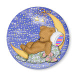 Sleepy Moon Bear Refrigerator Magnet