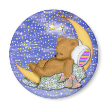 Sleepy Moon Bear Refrigerator Magnet