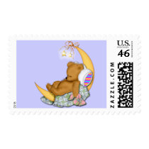 Sleepy Moon Bear Postage Stamps