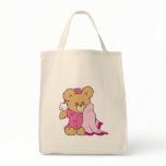 sleepy nighttime night girl teddy bear design bag