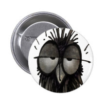 Sleepy Owl Button