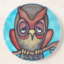Sleepy Owl Coaster
