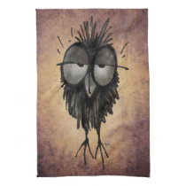 Sleepy Owl Hand Towel