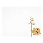 Sleepy Owl in Tree Letterhead